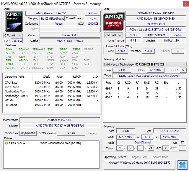 MB ASRock 770 s.AM3+AMD Phenom II X4 3.2Ghz+8GB DDR3+Win 10 - foto 8