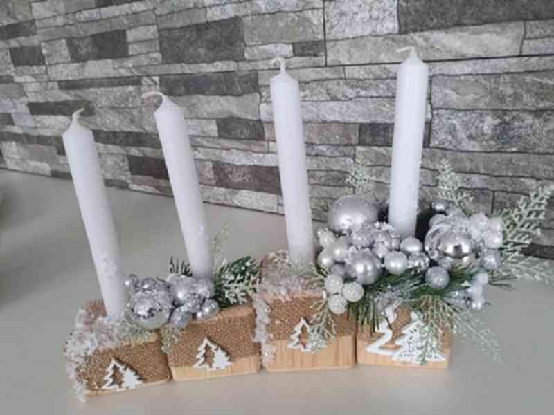 Vánoční svícen- dekorace  - foto 1