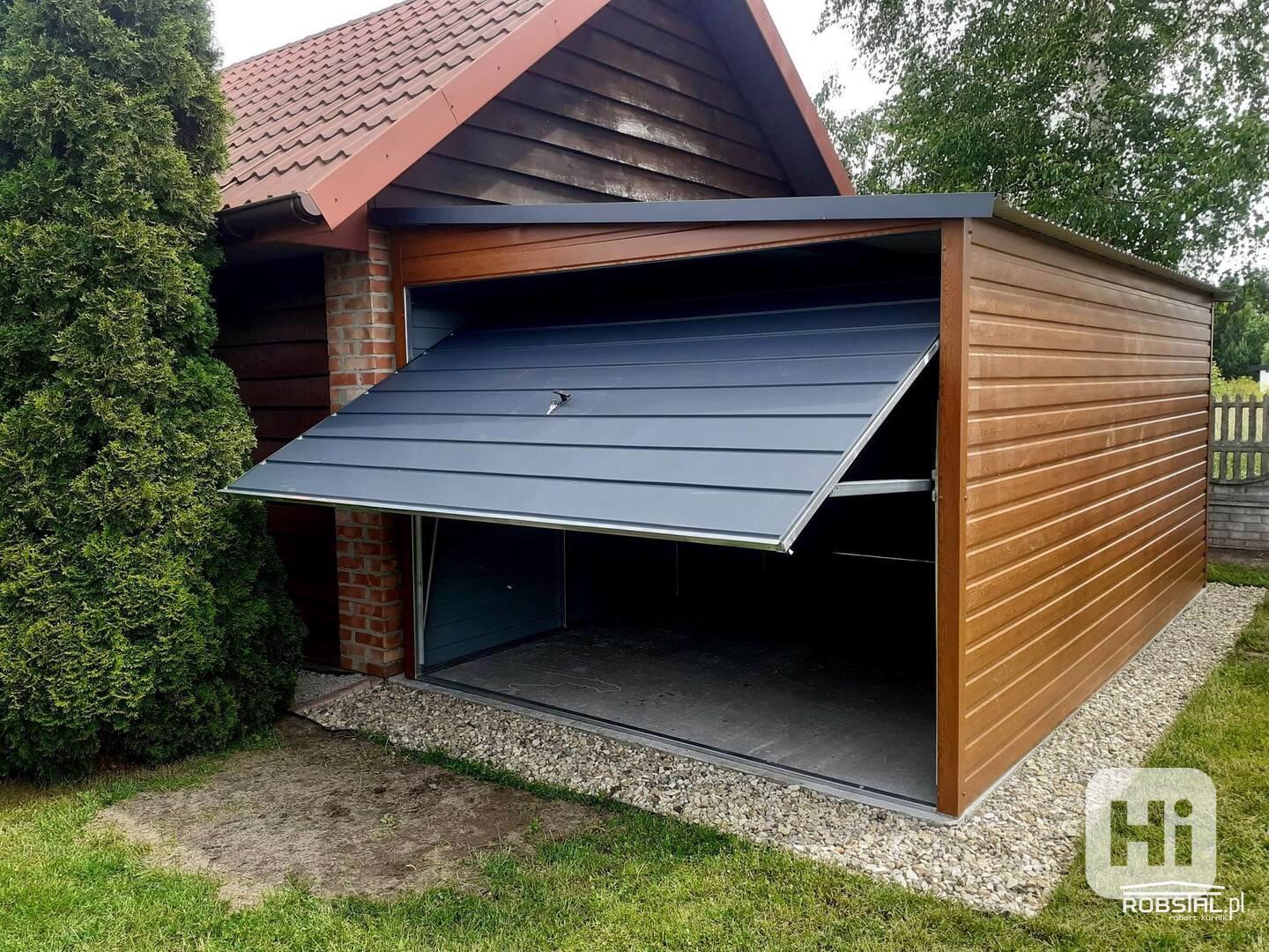 Plechová garáž 3x5m se střechou spádovanou do strany - foto 1