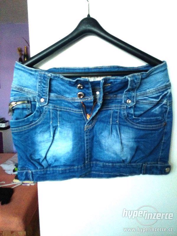 Dámská riflová/ jeansová sukně, vel. S - foto 1