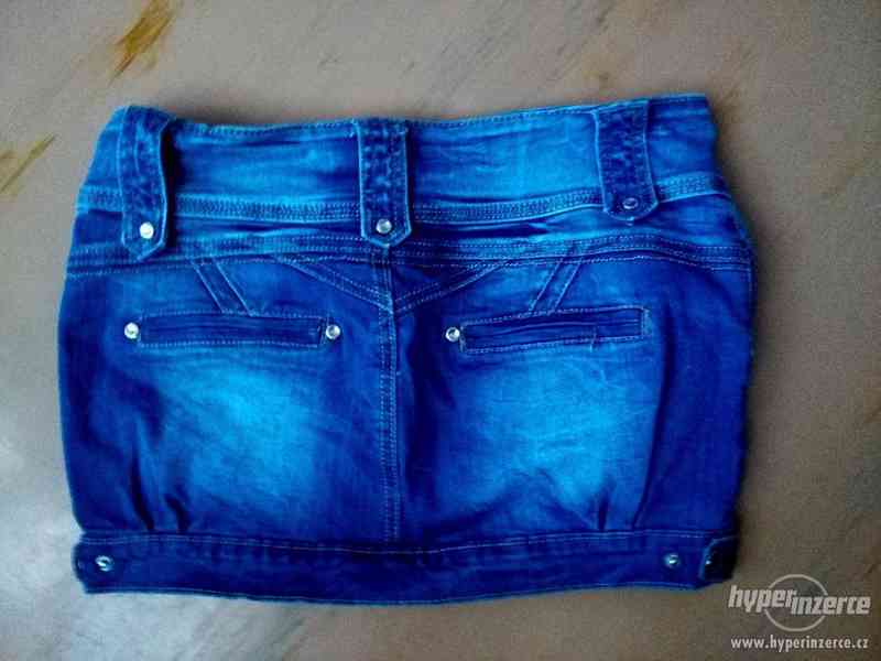 Dámská riflová/ jeansová sukně, vel. S - foto 2