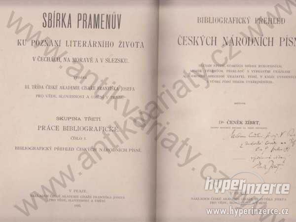 Bibliografický přehled českých národních písní1895 - foto 1
