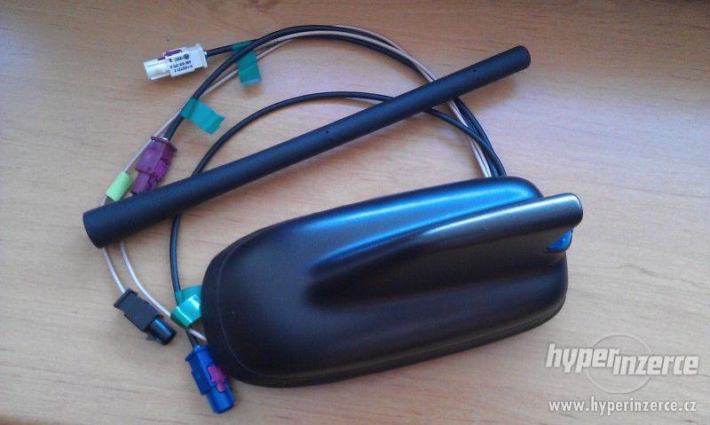 GSM + GPS + Rádio +  NT + DAB anténa ploutev + krátký prut - foto 1