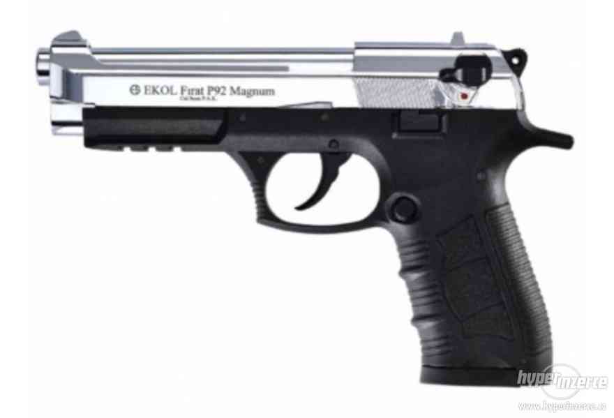 Plynová pistole Ekol Firat Magnum P92 chrom cal.9mm - foto 1