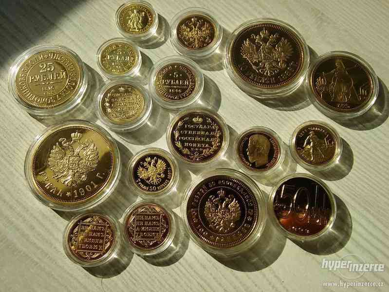 Kolekce Ruské zlaté Ruble. Kopie. 17ks - foto 2