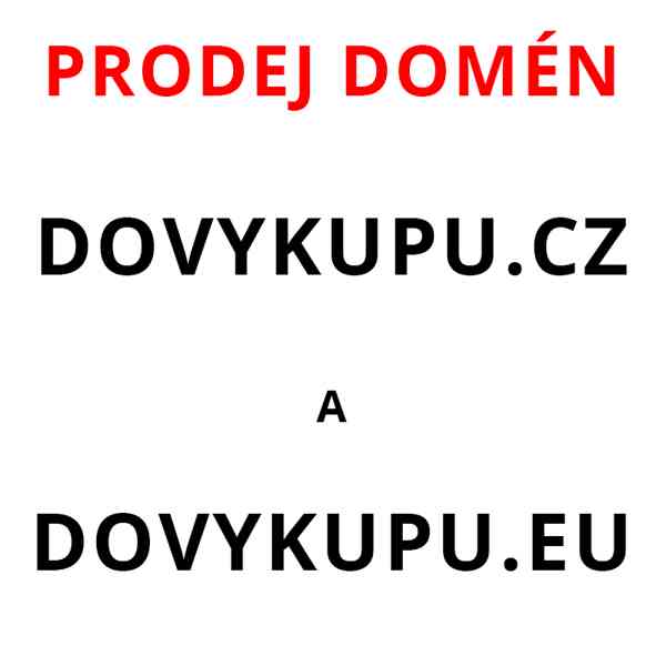 Doména na prodej - dovykupu.cz a dovykupu.eu - foto 1