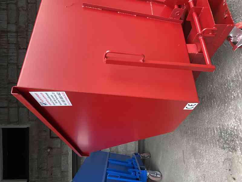 Odpadkový kontejner, kolébka, násypka, 1 m3 kontejner - foto 3