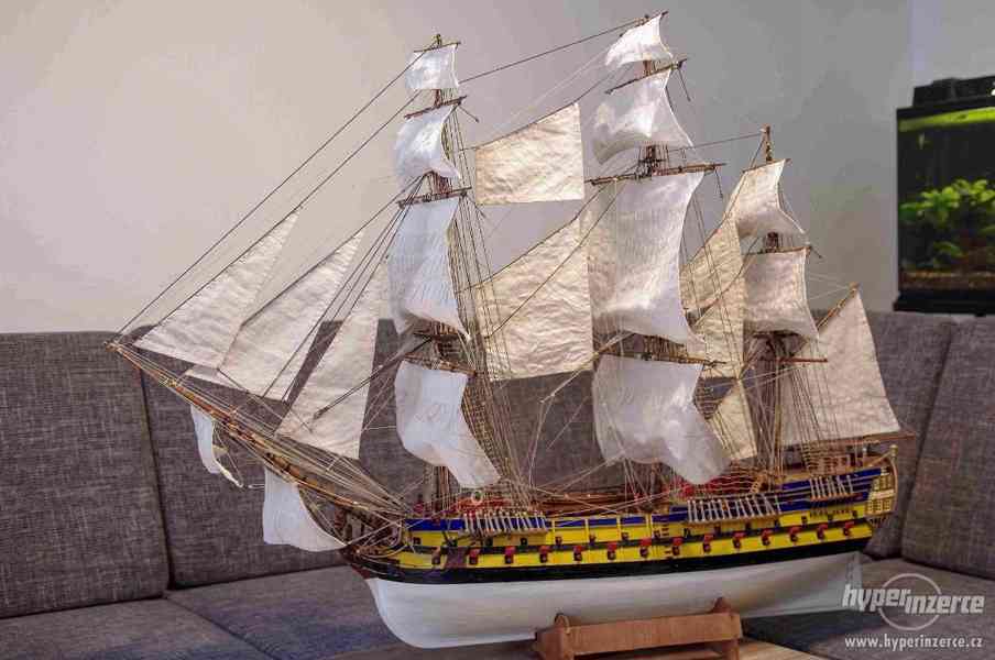 Dřevěný model historické plachetnice San Ildefonso - foto 4