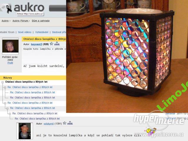 Otáčecí disco lampičku koupím - foto 1
