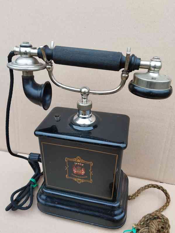 Starý dánský telefon Jydsk - krásný kus do sbírky, dekorace - foto 23
