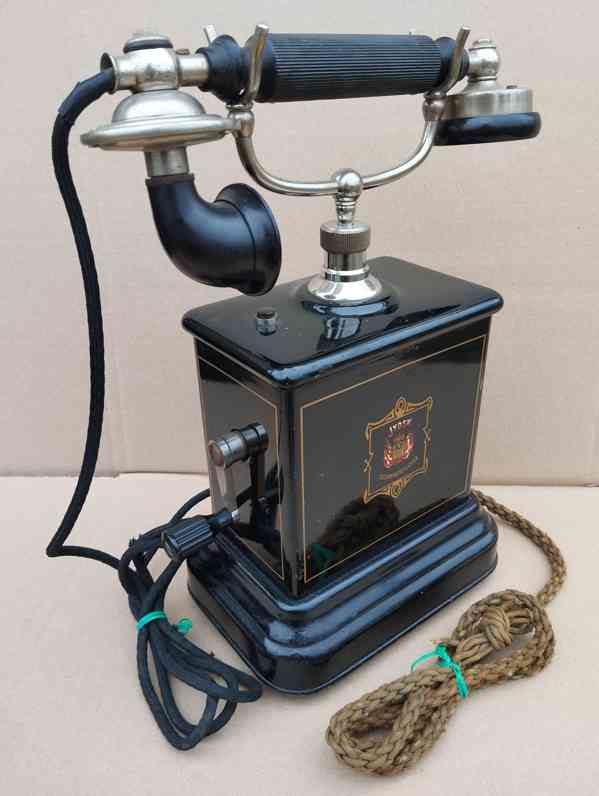 Starý dánský telefon Jydsk - krásný kus do sbírky, dekorace - foto 26