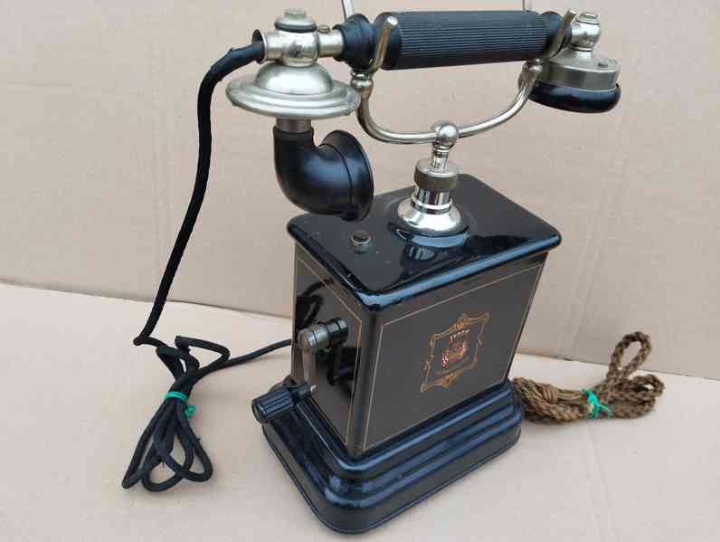 Starý dánský telefon Jydsk - krásný kus do sbírky, dekorace - foto 20
