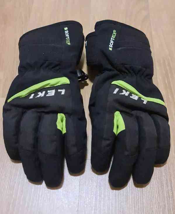 Dětské rukavice LEKI Max Junior black-lime, vel.4 - foto 3