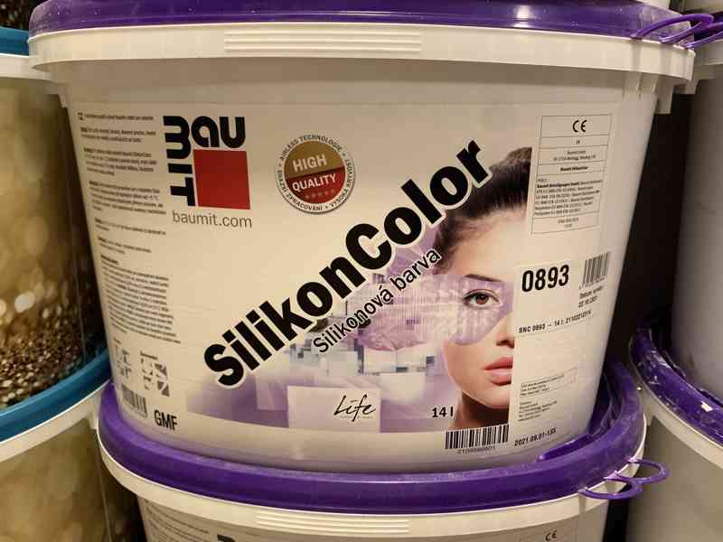 Silikonová barva Baumit SilikonColor ŠEDÁ: 0893 - 14l - foto 1