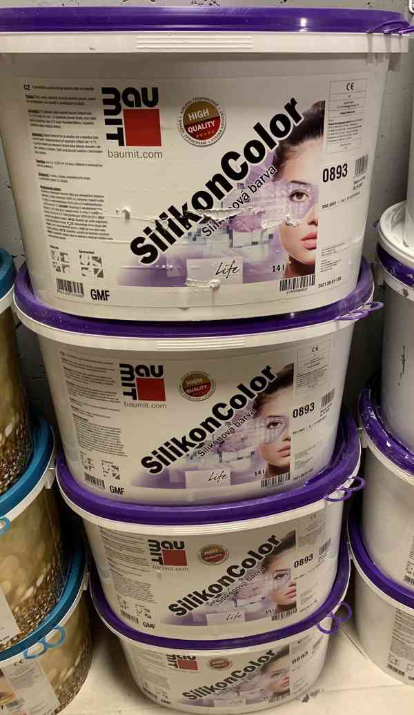Silikonová barva Baumit SilikonColor ŠEDÁ: 0893 - 14l - foto 2