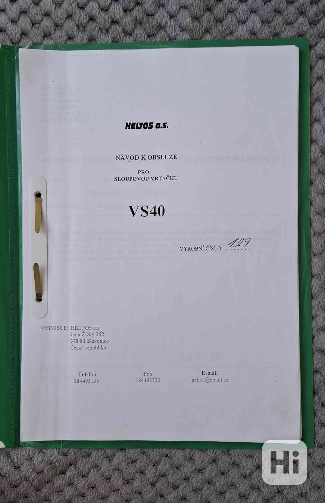 Návod vrtačky TOS  VS-40 Castor - foto 1