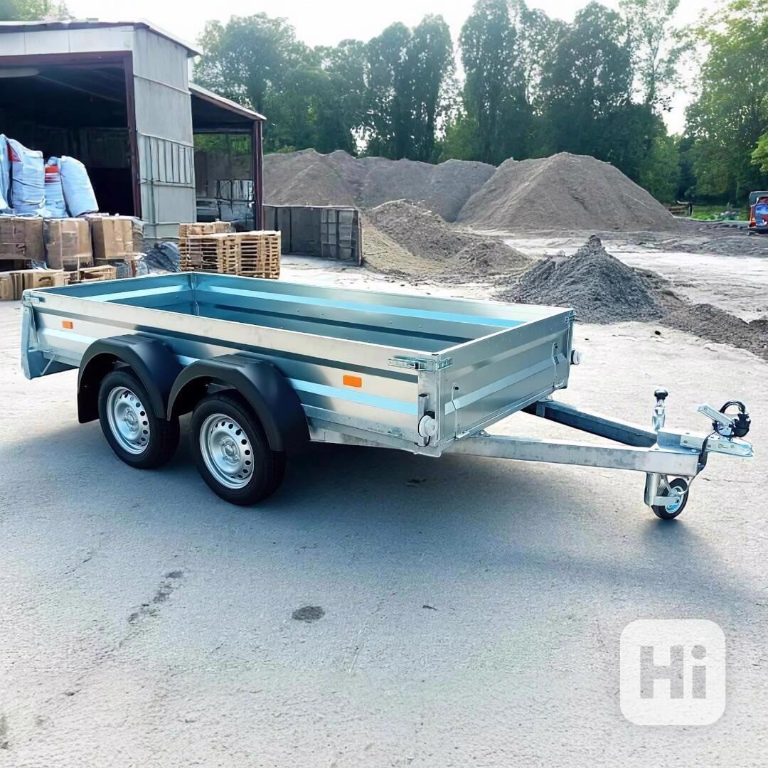 Nový přívěsný vozík 3,0m x 1,30m, 2x osa, svařovaný rám, DPH - foto 1