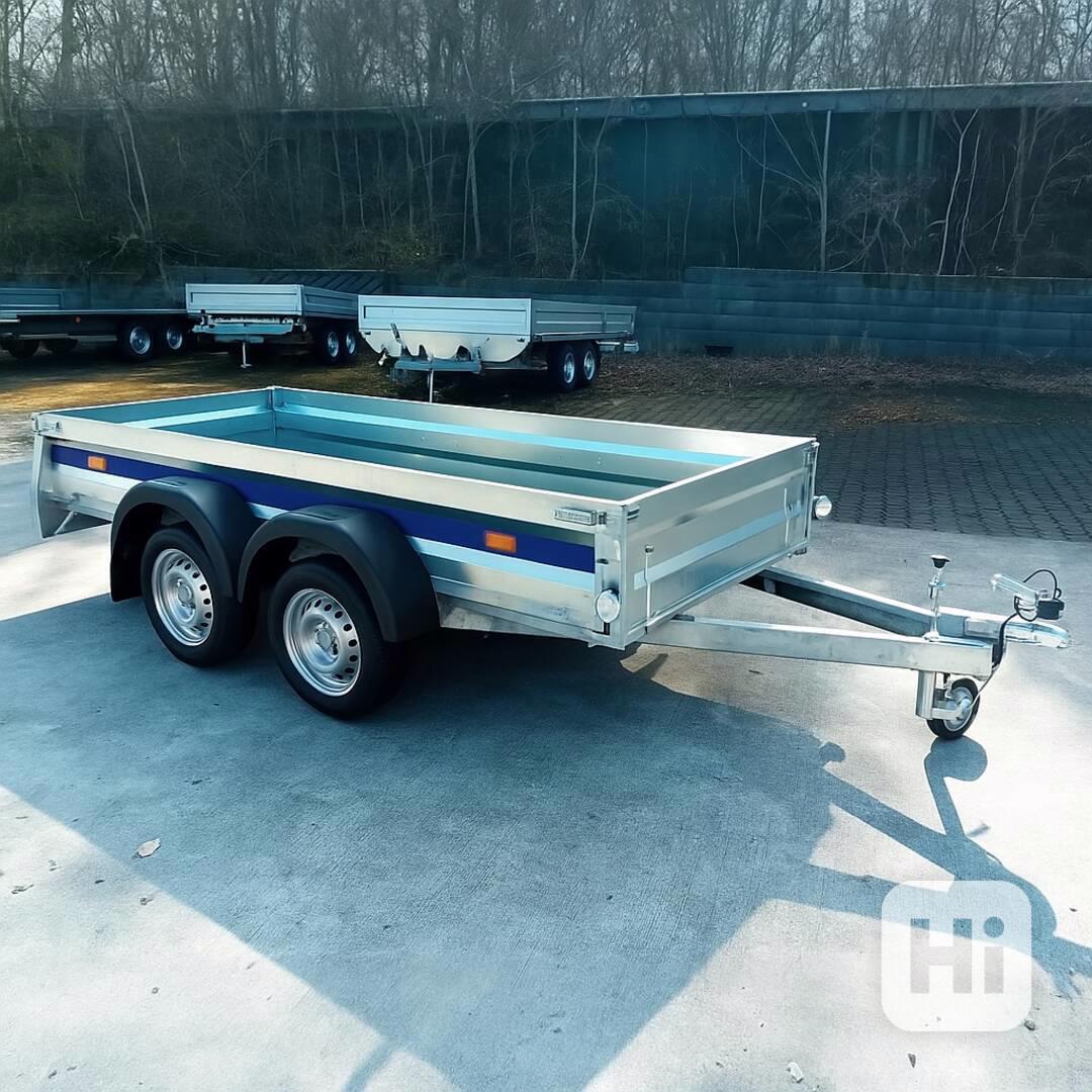 Nový přívěsný vozík 3,0m x 1,30m, 2x osa, svařovaný rám, DPH - foto 1