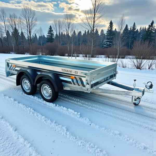 Nový přívěsný vozík 3,0m x 1,30m, 2x osa, svařovaný rám, DPH - foto 1