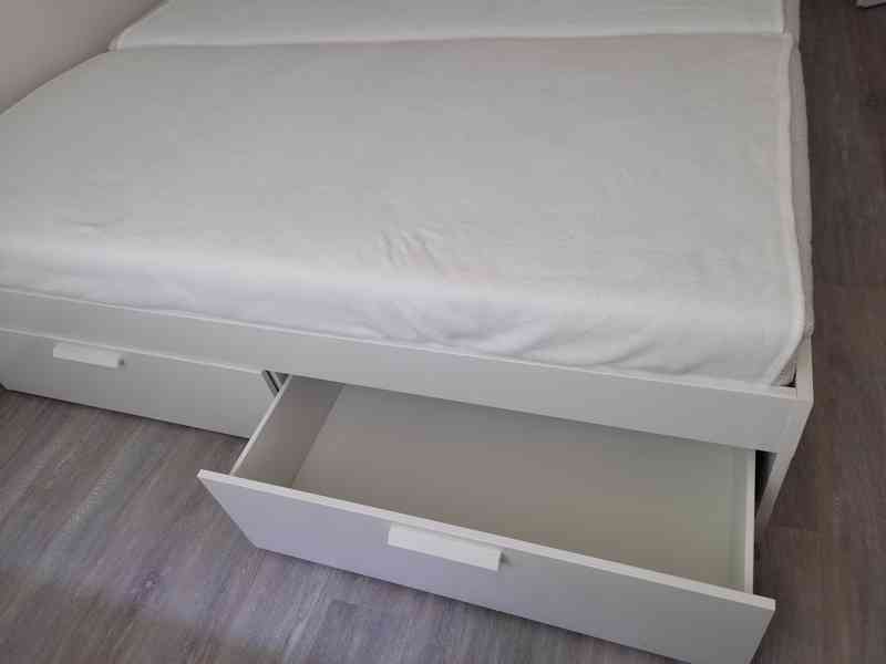 Nová postel s úložnými díly, bílá, 180x200 cm - foto 5