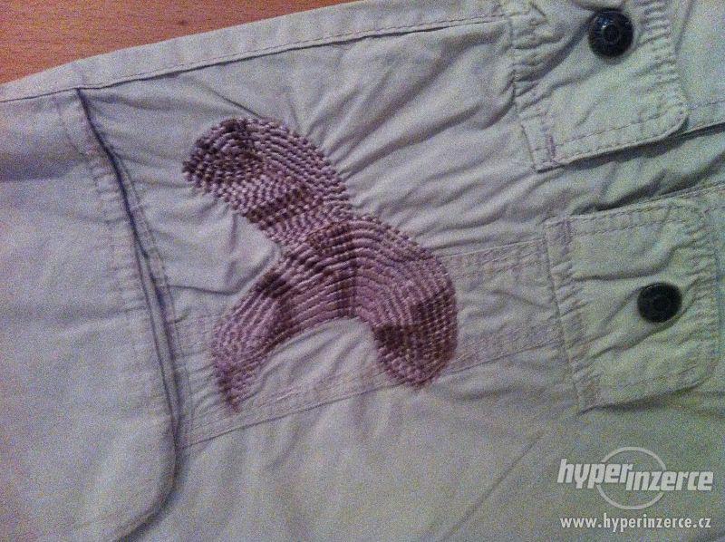 Béžové kalhoty s vyšivkou - NOVÉ - foto 2
