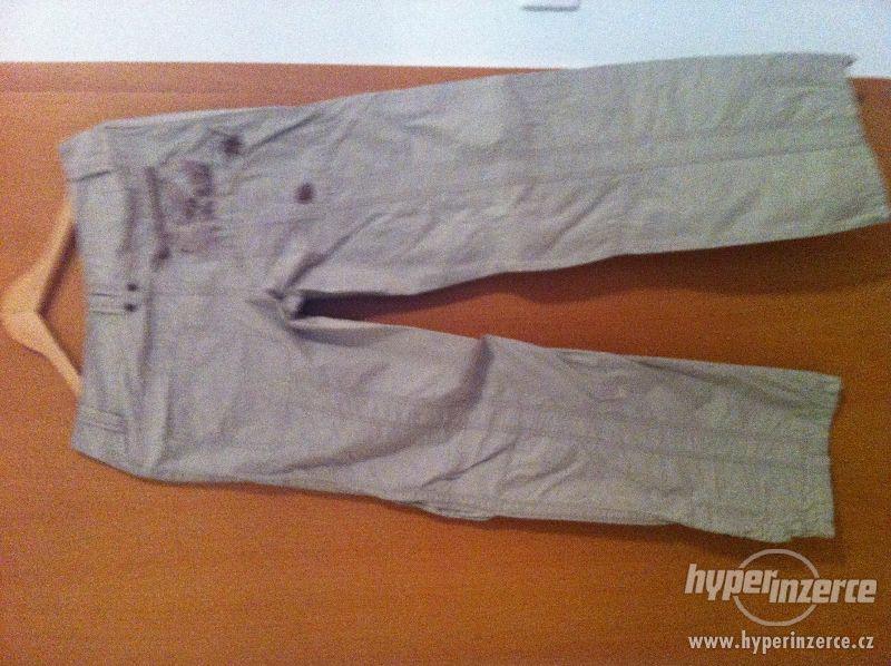 Béžové kalhoty s vyšivkou - NOVÉ - foto 3