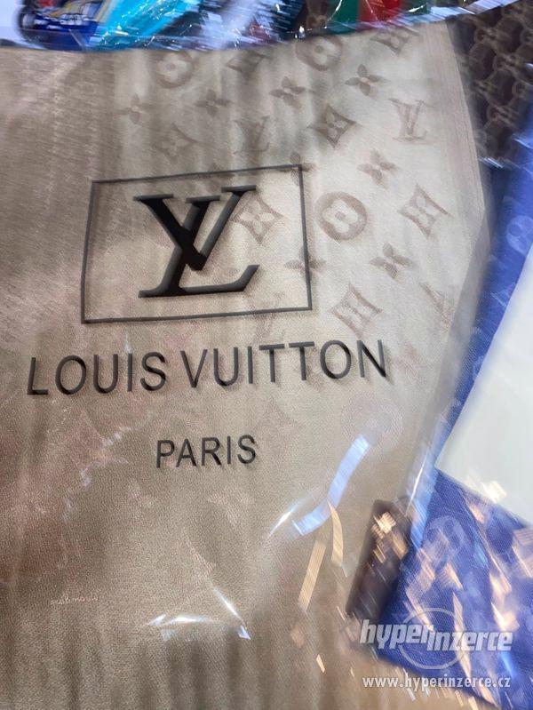 Šátek LV LOUIS VUITTON velký čtverec 160cmx160cm - foto 5