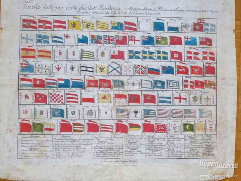 Vlajky z roku 1786, Livorno, kolorace! - foto 1