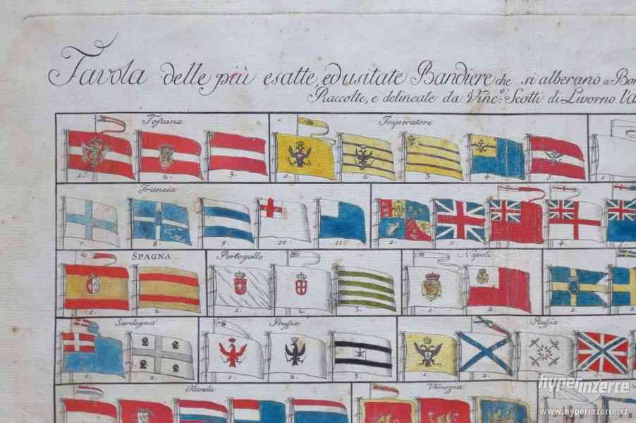 Vlajky z roku 1786, Livorno, kolorace! - foto 3