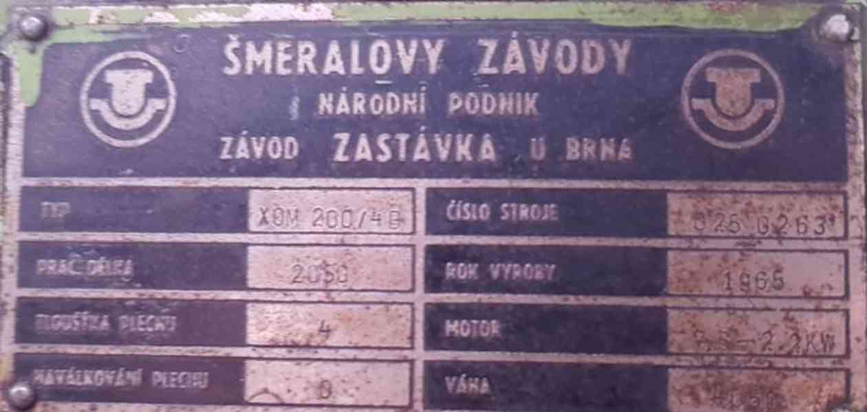 Ohýbačka plechů XOM 2000/4 B (12907.) - foto 8