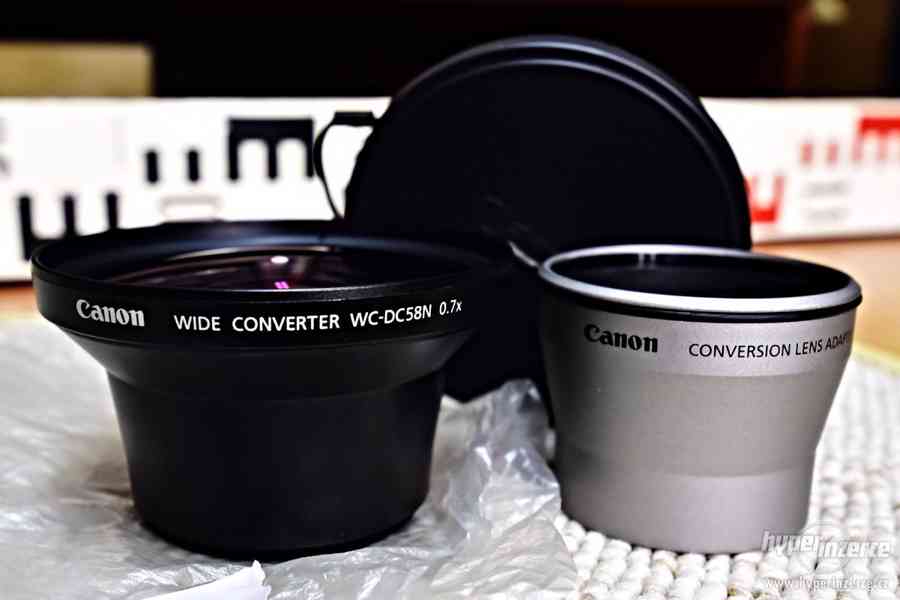 Canon wide converter WC-DC58N 0,7x + Canon LA-DC58B adapter - foto 2