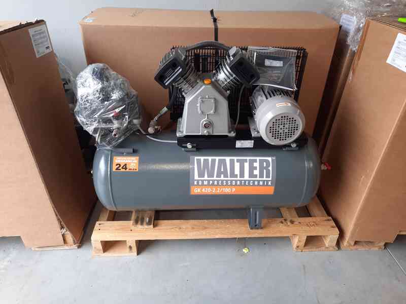Pístový kompresor WALTER GK 420-2,2/100 - ZÁRUKA 2 ROKY - foto 1