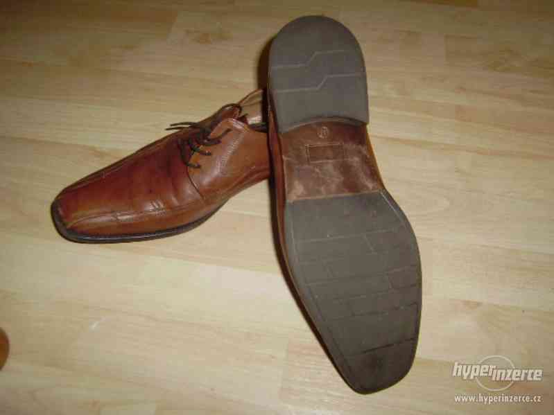 Hnědé kožené boty vel. 46 - foto 4
