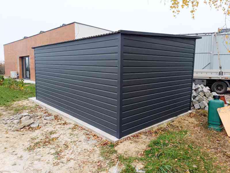 Zahradní domek 4,5x2,5m Dvoukřídlá vrata okno antracit TS898 - foto 3
