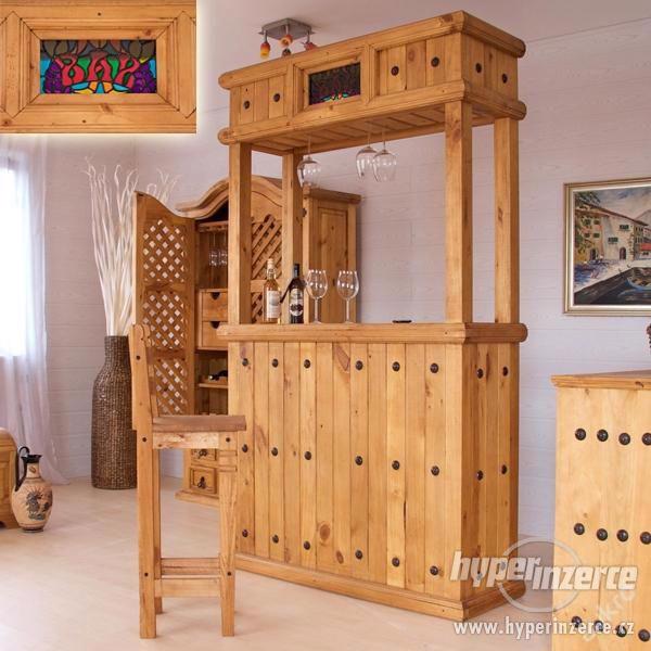 SOB NÁBYTEK - DŘEVĚNÝ BAR - TOP KVALITA - foto 1