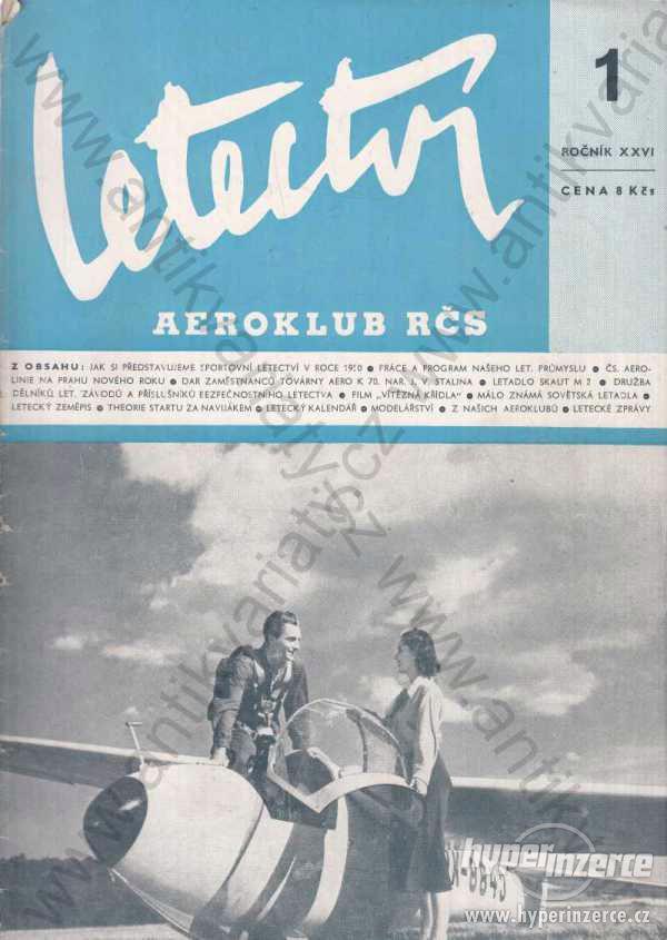 Letectví, ročník XXVI, rok 1950, č. 1-26 Aeroklub - foto 1