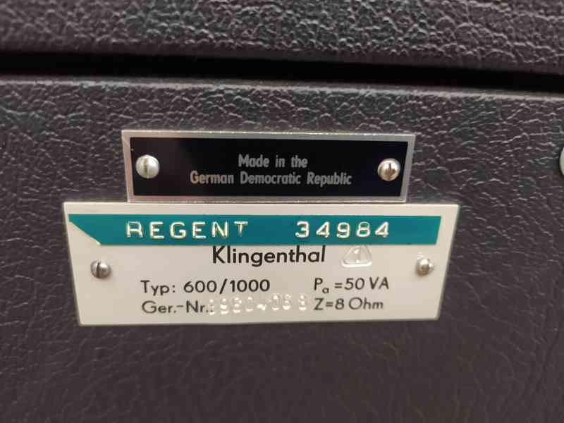 Regent 600/1000 - reproduktor RFT L3702 - foto 2