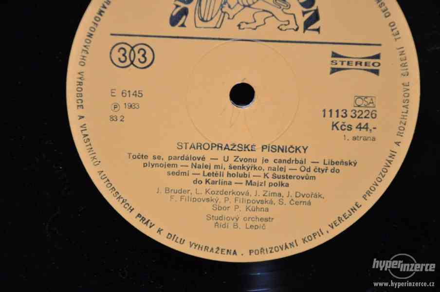 LP vinyl (gramodeska) Staropražské písničky - foto 5
