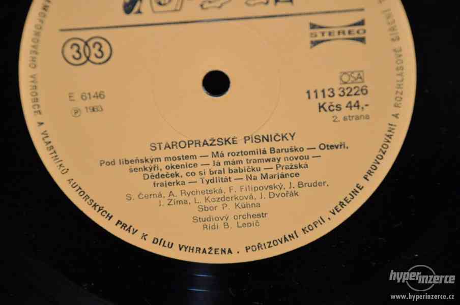 LP vinyl (gramodeska) Staropražské písničky - foto 6