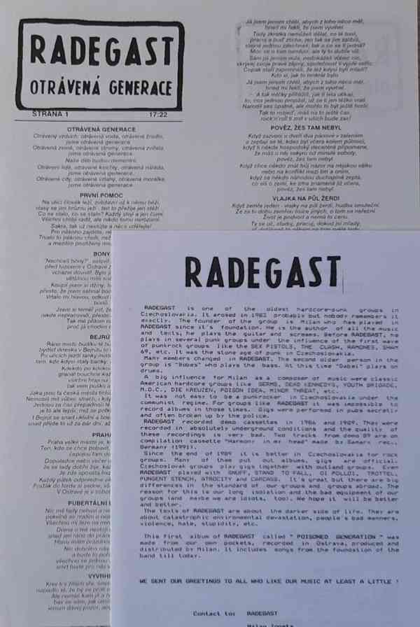 Radegast – Otrávená Generace  (LP) - foto 3