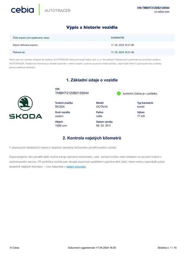 Skoda Octavia 1.6 TDI Ambiente r.v.2011 - foto 4