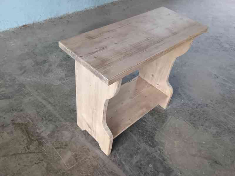 smrková stolička / botník - foto 3