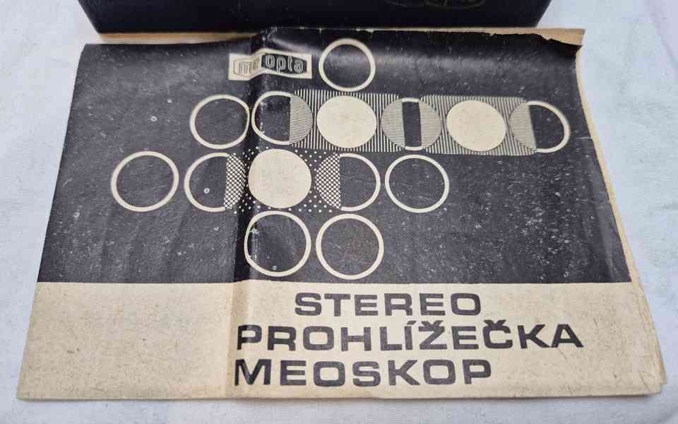 prohlížečka stereo meoskop Meopta + 12 kotoučů - foto 3