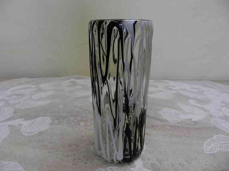 Černo bílá Autorská Váza