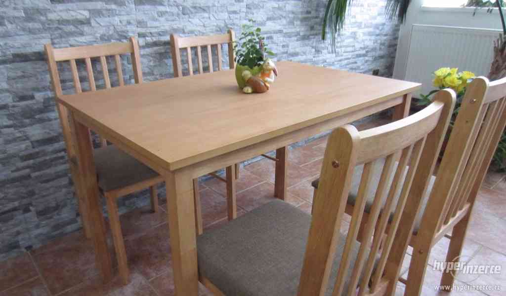Jídelní stůl + 4 židle DUB - DOPRAVA ZDARMA - foto 5