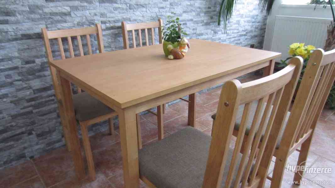 Jídelní stůl + 4 židle DUB - DOPRAVA ZDARMA - foto 6