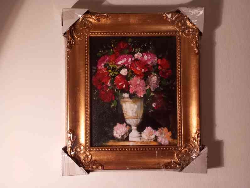 Olejomalba na plátně - zdobený rám 310x260mm - 39  - foto 2