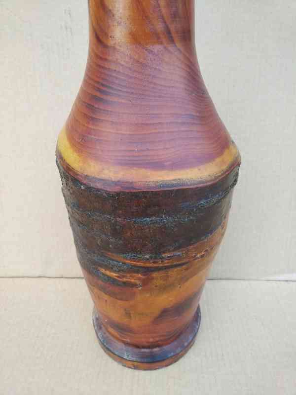 Dekorace - starší dřevěná váza - nabídka - foto 3