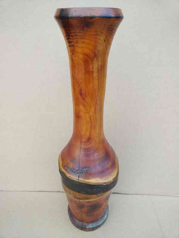 Dekorace - starší dřevěná váza - nabídka - foto 6