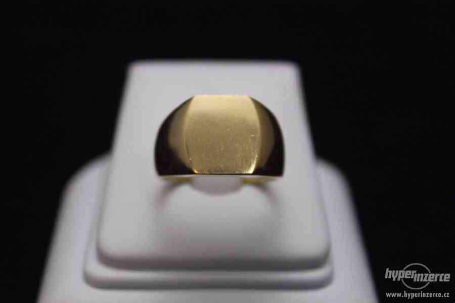 Krásný zlatý prsten 10.26 g - foto 4